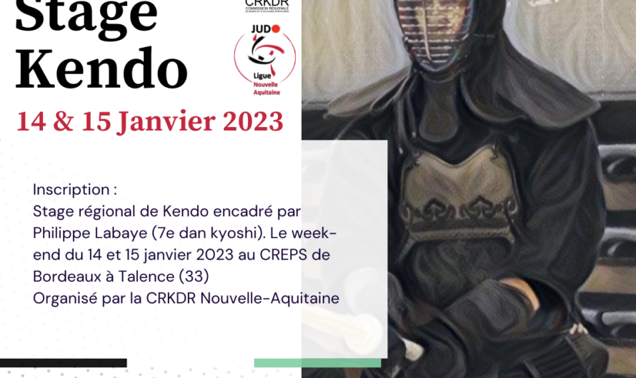 Stage Régional Kendo du 14-15 Janvier 2023 à Talence (33)