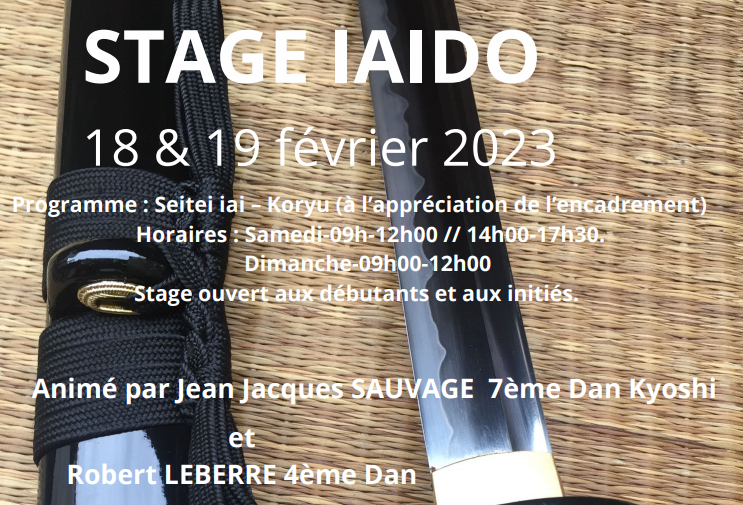 Stage Iaido du 18-19 février à Aiffres (79)