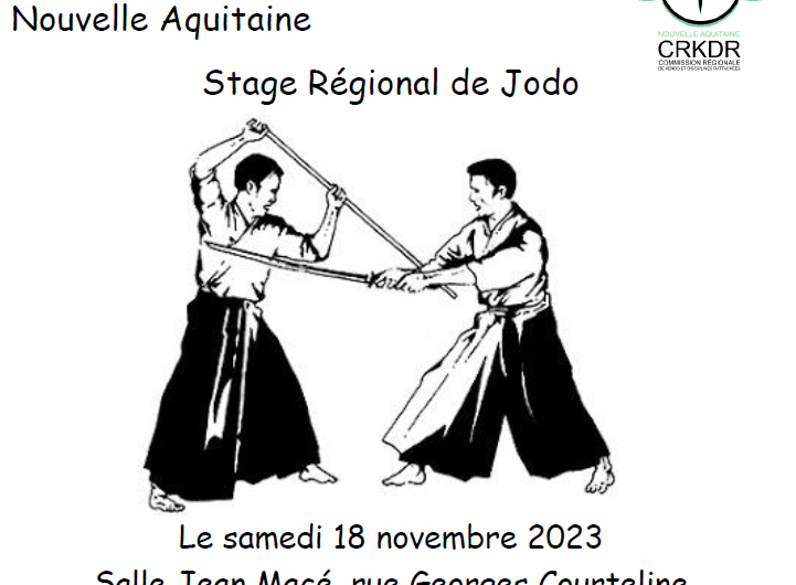 Stage régional Jodo du 18 novembre à Mérignac (33)