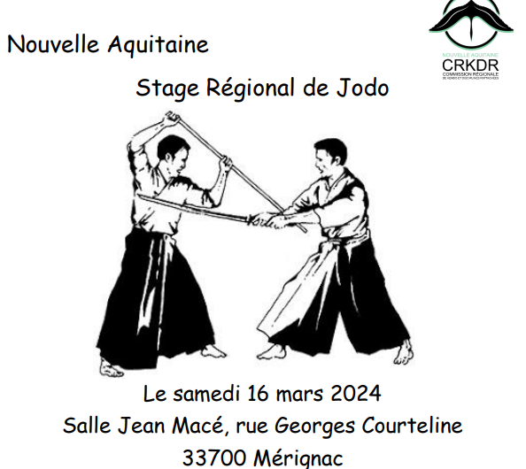 Stage régional Jodo du 16 mars à Mérignac (33)