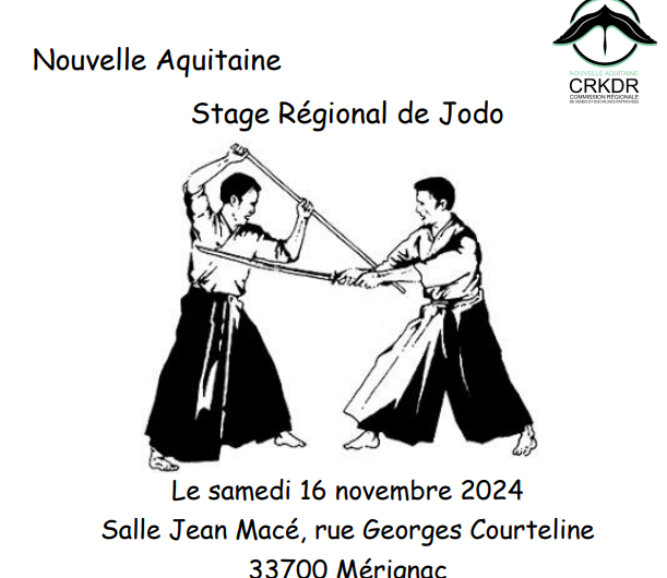 Stage Régional Jodo le 16 novembre à Mérignac (33)