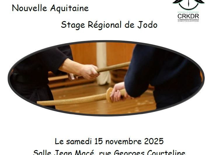 Stage Régional Jodo du 15 novembre à Mérignac (33)